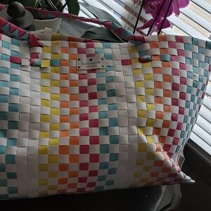 Kate Spade Colorful Checkered Tote